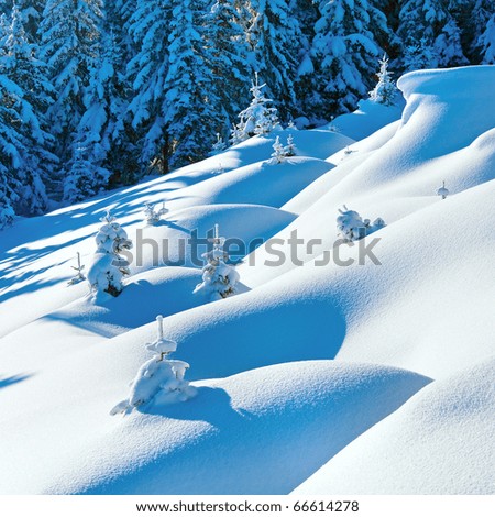 Similar – Foto Bild Schneepiste in den Allgäuer Alpen