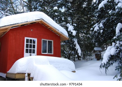 snowed in cabin