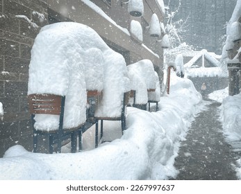 Snowed in at Palisades Tahoe - Shutterstock ID 2267997637
