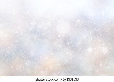 Snowfall Texture Of Snowflakes On Blurry Background Design Weather