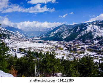 Snowfall In Thimphu, Bhutan