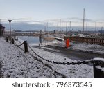 snowfall in winter in Denmark 