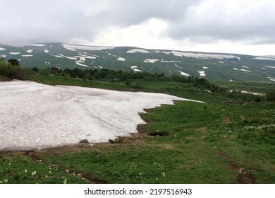 Snowfield On The Lago-Naki Plateau, Western Caucasus