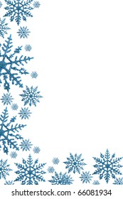 Snowflake Border White Background Winter Time Stock Photo 66081934 ...