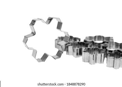 Snowflake Cookie Cutter Isolated On White Background