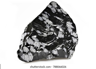 snowflake obsidian isolated on white background - Shutterstock ID 788066026