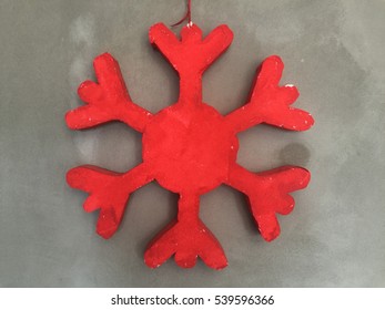 Snowflake red foam cut