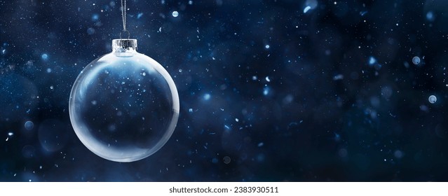 Snowglobe In Eve Night - Wish Concept - Abstract Defocused Background