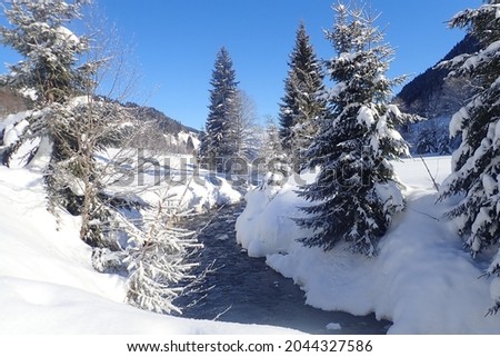 Snowlandscape at Lengau, Salzburgerland, Austria 