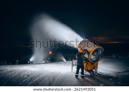 snowmaker during a routine control