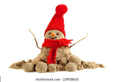 Snowman From Sand