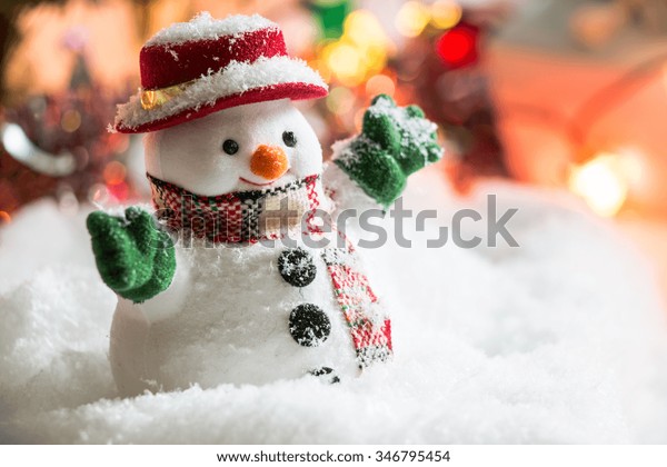 Snowman Stand Among Pile Snow Silent Stock Photo (Edit Now) 346795454