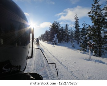 Snowmobile, Saariselkä, Lapland