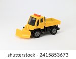 Snowplow, yellow road service truck, die cast car, toy car