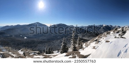 Snowshoeing at Noonmark Mountain (Adirondacks, High Peaks, New York)