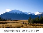 Snowy Alaskan Mountains Near Anchorage Alaska