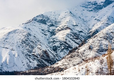 Snowy Alborz Mountain Peaks, Iran