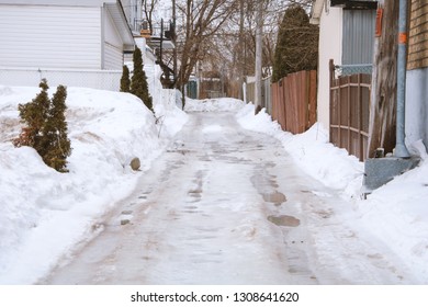 A Snowy Back Alley.