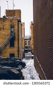 Snowy Back Alley Way