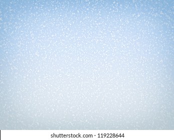 Snowy Blue Sky Background With Soft Vignette