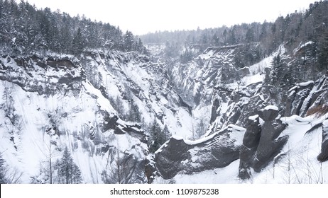 Snowy Canyon, Jilin, Northeast China