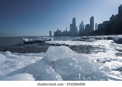 Snowy Chicago In The Winter 