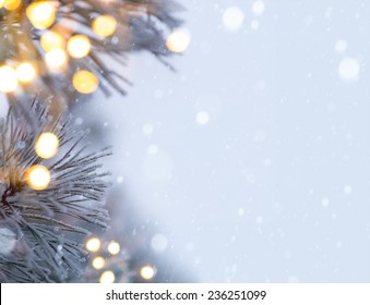 Snowy Christmas Tree Light