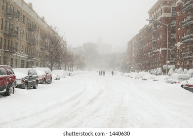 Snowy City Street