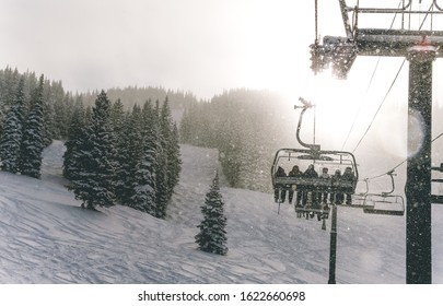 Snowy Day On The Chairlift