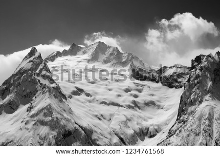 Foto Bild Bietschhorn mountain peak, view from Loetschenpass