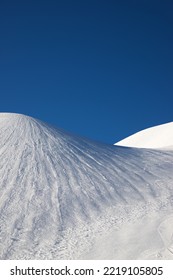 Snowy Hill In Ossau Valley, Pyrenees In France.