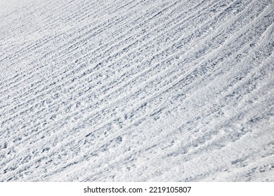 Snowy Hill In Ossau Valley, Pyrenees In France.