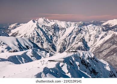 Snowy Himalayan Mountain Range In Winter