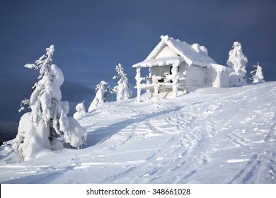 Snowy House. Finland. Levi. 