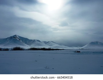 Snowy Landscape With Mountains, Arctic National Wildlife Refuge, Alaska