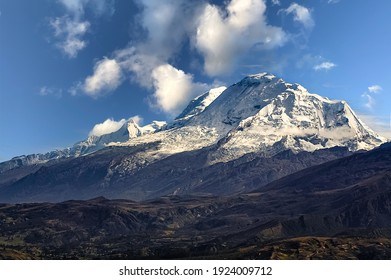 Snowy In The Huascarán Mountain With Ice