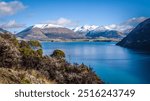 Snowy mountain peaks in Glenorchy New Zealand stunning breathtaking horizontal dreamy dramatic