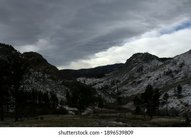 The Snowy Mountains Of Colorado Recover From A Recent Wild Fire. 