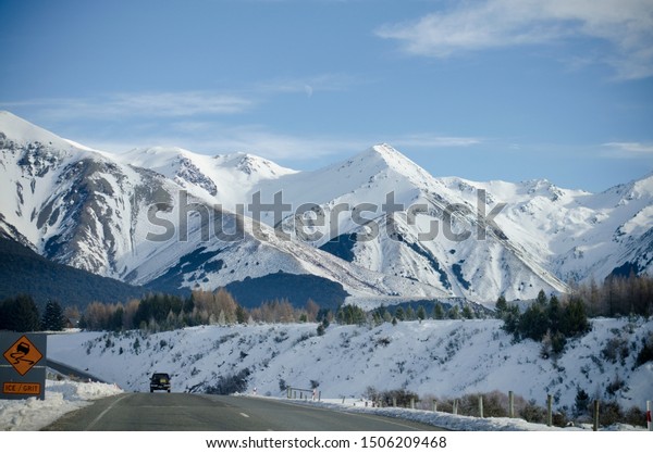 Snowy Mountains New Zealand Stock Photo Edit Now