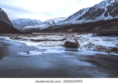 Snowy mountains, rivers, icy waters, and natural scenery - Powered by Shutterstock