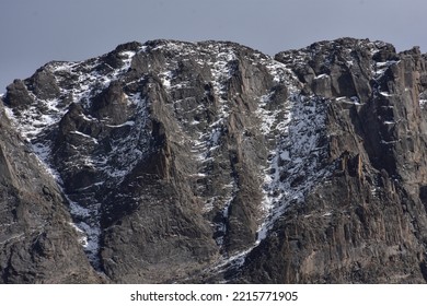 Snowy Mountains With Shadows Along The Continental Divide - Rocky Mountain National Park, Colorado, USA