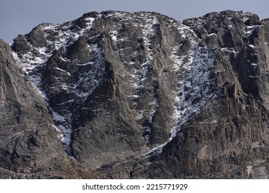 Snowy Mountains With Shadows Along The Continental Divide - Rocky Mountain National Park, Colorado, USA