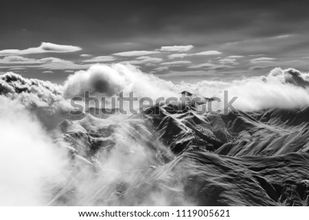 Similar – Berge/Wolken/Sonne Winter