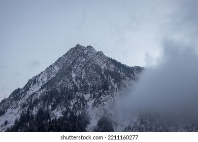 The Snowy Mountains In Utah In Little Cottonwood Canyon