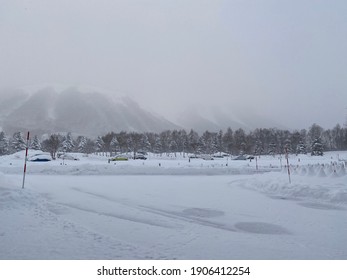 Snowy Mountian During Winter Season