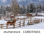 snowy ranch scene, Colorado