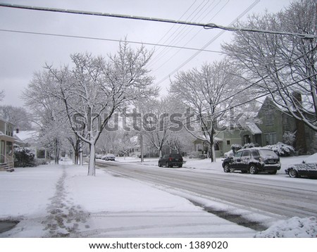 Similar – Snowy road Subdued colour