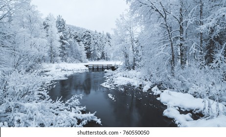 Snowy River In Lapland