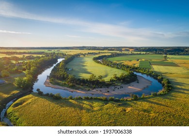 Snowy River At Sunset In Victoria, Australia - Aerial View