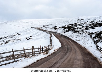 Snowy Road Upto Mam Tor